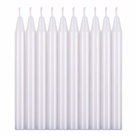者也【京仓速达】10根装应急照明蜡烛 停电防汛应急救援照明直杆长蜡烛 白色 直径2cm*长20.5cm