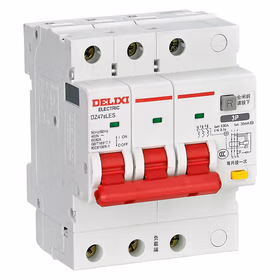 德力西电气 小型漏电保护断路器 DZ47sLES 上进线 3P C型 32A ；DZ47SLES3C32