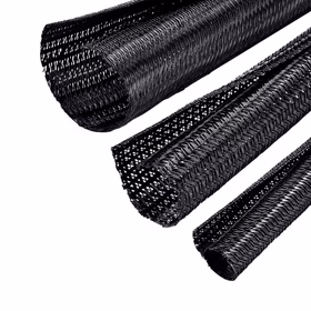 惠象 PET开口式自卷编织管；内径10mm，黑色，100米/卷；HX-SBT-ID10-BK-100M