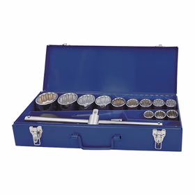 长城精工 18件20mm公制Cr-V十二角套筒组件；405018