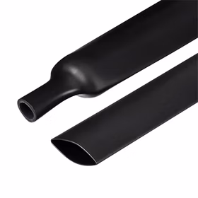 惠象 聚烯烃双壁热缩管；内径4.8mm，收缩比3:1，收缩温度125℃，黑色，100米/卷；HX-DHT-ID4.8-3X-BK-100M