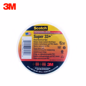 3M SUPER 33+ 特优型电气绝缘胶带,19mmX20m黑色；80611207012