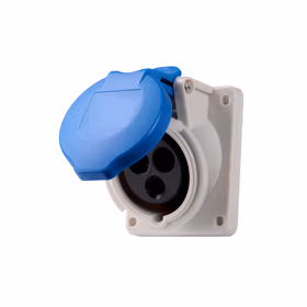 威浦 R16A3极IP44八五法兰暗装斜式插座；TYPR3501