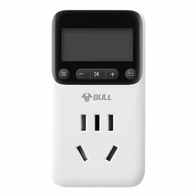 公牛 数显电子式定时器五孔插头插座转换器 20个时间段 7天循环 10A 250V；GND-1