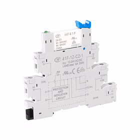 宏发 超薄中间继电器（含底座）；HF41F/24-ZS 41F-1Z-C2-1