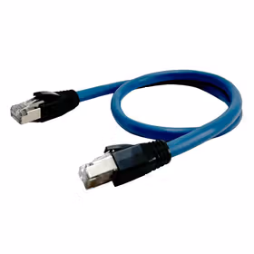 惠象 CAT6A S/FTP 超六类双屏蔽万兆工业网线  蓝色 0.5米