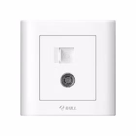 公牛 一位电话+电视插座；G32T213 白色