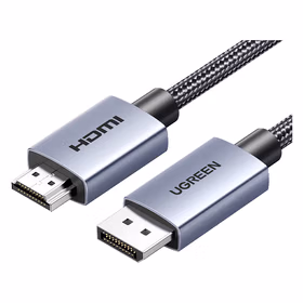 绿联(UGREEN) DP转HDMI转接线 4K高清 DisplayPort转HDMI公对公视频连接线 适用电脑接电视显示器5米 35845