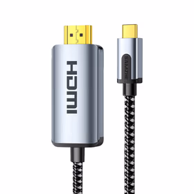 山泽(SAMZHE) CH815X  Type-C转HDMI2.1转换线 8K60Hz 铝合金壳 黑色编织网1.5米