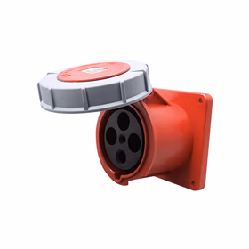 德力西电气 工业插头插座；DEP2-3442 IP67 125A 4芯 415V工业暗装直座