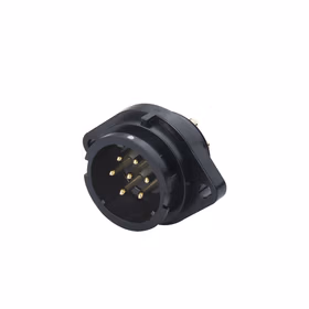 威浦 SY21型7针两孔法兰插座；SY2113/P7，（插座带护盖）