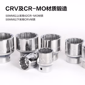 得力 19mm系列十二角重型套筒   36mm；DQ4536