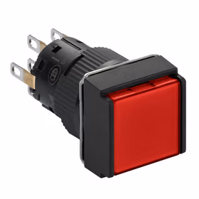 施耐德电气 自锁定带灯按钮,方形,红色,24V,2NO/NC；XB6ECF4B2F