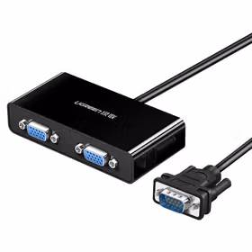 绿联(UGREEN) VGA 1进2出分配器分辨率上限:1920*1440 60HZ尺寸:98*51*22（mm)彩盒包装；40254