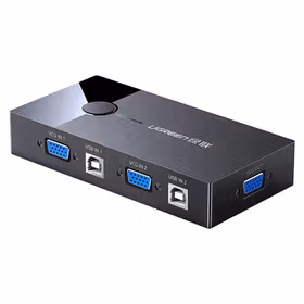 绿联(UGREEN) VGA KVM切换器 带2口USB分辨率:1920*1440 60Hz输入端:VGA ,USB母*2输出端: VGA*2,USB*2分辨率:1920*1440 60Hz彩盒包装；30357