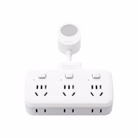 公牛 柔性一转多转换插头带LED灯 插座电源转换器品字型 分控开关 10A 250V ；GN-97333Y