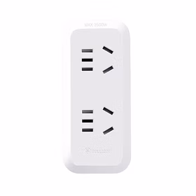 公牛 一转三转换插头 插座电源转换器一字型 无开关 10A 250V；GN-9312