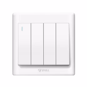 公牛 四位双控带荧光开关 10A 250V；G32K412 白色