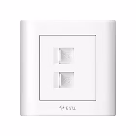 公牛 二位电话插座；G32T211 白色