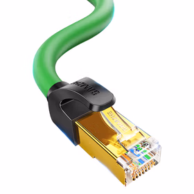 山泽(SAMZHE) GR7005G 高柔屏蔽七类网线 0.5米 绿色