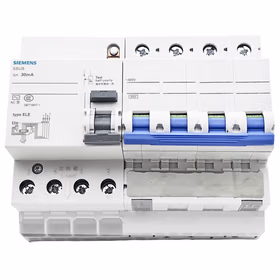 西门子 ET-5SN国产 电子式剩余电流保护断路器 32A 4P C 6kA 30mA AC；5SU9/SN AC 30 mA 4P 6KA C32