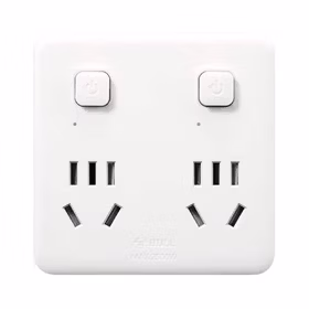 公牛 一转四转换插头 插座电源转换器 2位分控 10A 250V；GN-93223