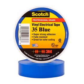 3M 35#特优型电气绝缘胶带,19mmX20m,蓝色；80610833925