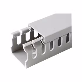 德力西电气 电气材料；100&times;80配线槽 银灰正料2米 带配线槽盖（1根/24）