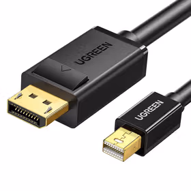 绿联(UGREEN) Mini DP转DP线32AWG OD4.8支持4K*2K黑色1.5铝箔袋包装；10477