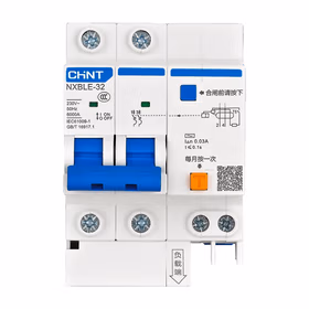 正泰 剩余电流动作断路器；NXBLE-32 2P C20 100mA 6kA