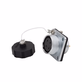 威浦 WS20型4孔方形法兰插座；WS20K4Z，（插座带护盖）