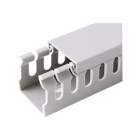 德力西电气 电气材料；50&times;35配线槽 密齿 银灰正料2米 带配线槽盖（1根/50）