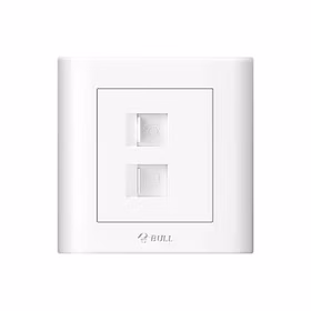 公牛 一位电话+电脑插座（打线型/六类）；G32T212B 白色
