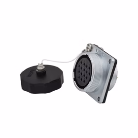 威浦 WS28型16孔方形法兰插座；WS28K16Z，（插座带护盖）