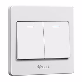 公牛 二开双控墙壁开关 86型面板；G07K212C 白色 暗装