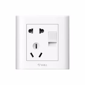 公牛 二三极+双控开关插座 10A 250V；G32E334 白色