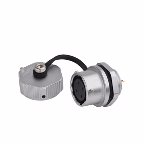 威浦 WY20型4孔后螺母插座；WY20K4ZM，（插座带护盖）