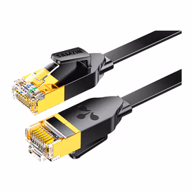 山泽(SAMZHE) 六类扁平网线 金属头黑色0.5米 BX6005H