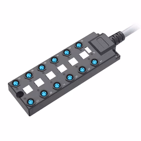 胜蓝SiRON M8引线式12位分线盒，拖链柔性线长3米,NPN接法;   H427-812-3000T