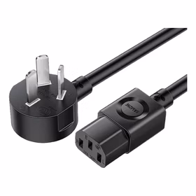 山泽(SAMZHE) 电脑主机国标电源线 品字尾三孔电源连接线 适用电脑主机显示器电饭煲 弯插头0.5米WTDY05