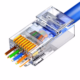 山泽(SAMZHE) CKT610 六类非屏蔽穿孔式网络水晶头 10个