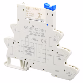 宏发 超薄中间继电器（含底座）；HF41F/24-ZS 41F-1Z-C10-1