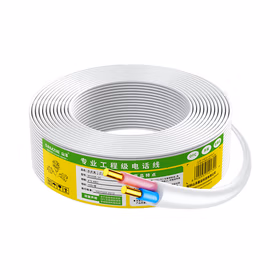 山泽(SAMZHE) C28BWG-2C2芯单股无氧铜电话线150米/卷