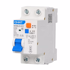 正泰 剩余电流动作断路器；NXBLE-63Y 1P+N C32 0.03A 4.5kA