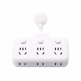 公牛 柔性一转多转换插头 插座电源转换器品字型 分控开关 10A 250V ；GN-97333