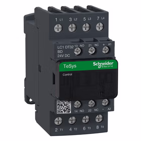 施耐德电气 国产TeSys D系列四极接触器,18A, 24VDC；LC1DT32BDC