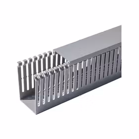 德力西电气 电气材料；100&times;60配线槽 密齿 银灰正料2米 带配线槽盖（1根/30）