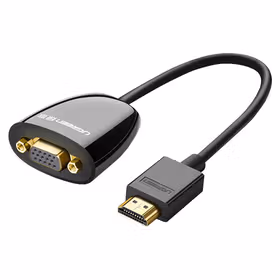 绿联(UGREEN) HDMI转VGA母转换器线芯:镀锡铜 电脑连电视、投影仪分辨率:1920*1080P彩盒包装不支持苹果MAC等大功耗设备；40253