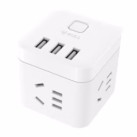 公牛 无线魔方插座转换器 3位五孔+3位USB；GN-U303UW 无线 白色