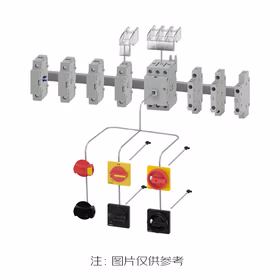 西门子 3LC1隔离开关, 63A, 3P+N, 底板安装, 门耦合操作机构, 圆型, 黑色